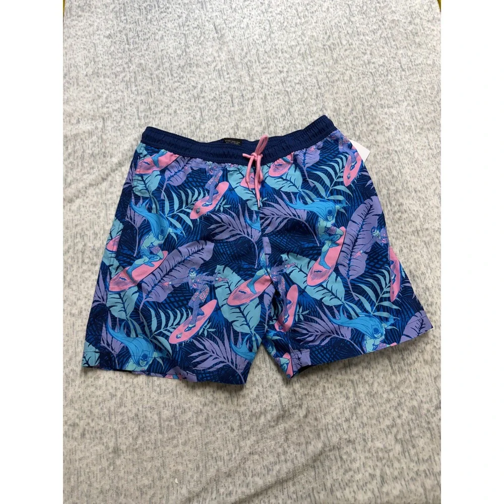 Batman Joker Surfing Graphic Swim Trunks‎ Mens XL Blue Tropical SHM6591B66TA03